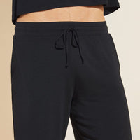 Men's Black TENCEL™ Modal Short Pajama Set with Pockets and Adjustable Drawstring