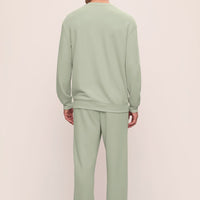 Men's Eco-Friendly Matcha French Terry Joggers with Pockets - Relaxed Fit