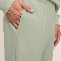 Men's Eco-Friendly Matcha French Terry Joggers with Pockets - Relaxed Fit