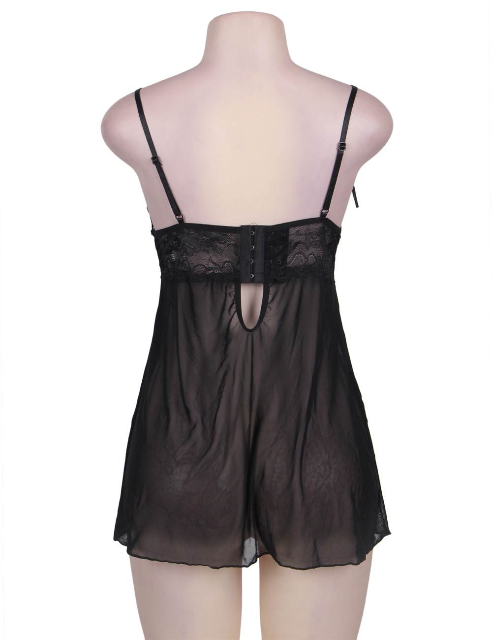 Babydoll Lingerie Black Lace Sexy Nightwear