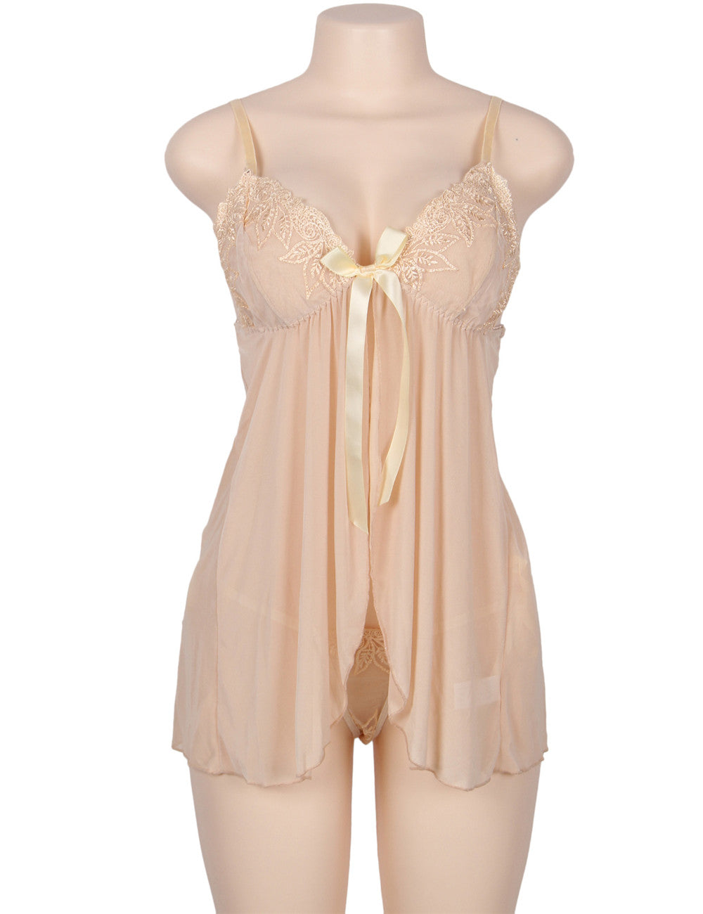 Babydoll Lingerie Nude Satin Sexy Design