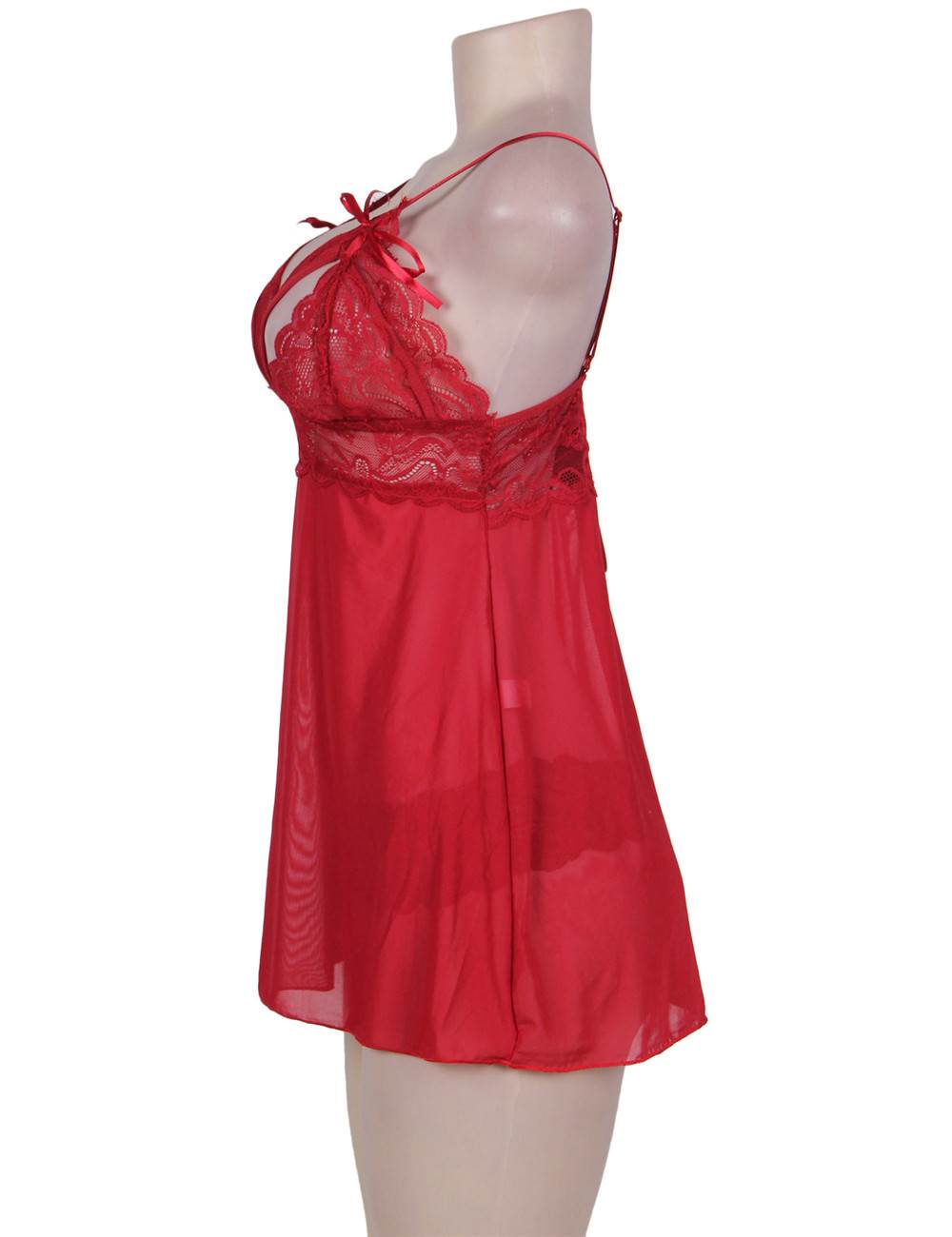 Babydoll Lingerie Red Lace Sexy Nightwear