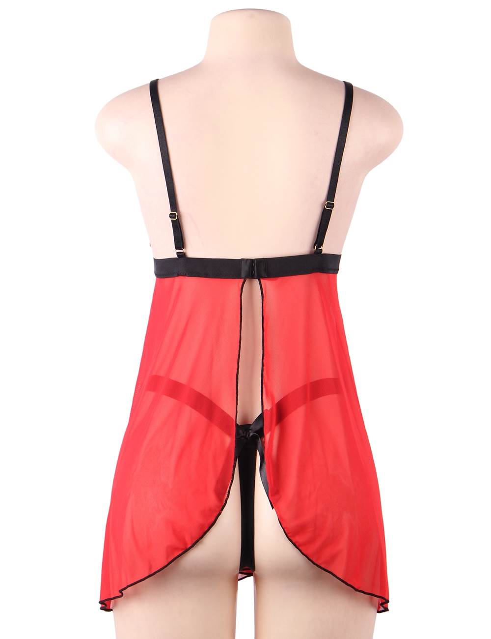 Babydoll Lingerie Set Red Sexy Nightwear