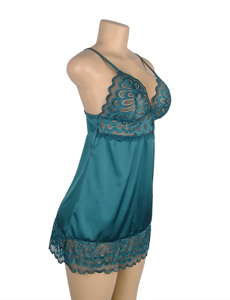 Lace Babydoll Green Sexy Lingerie Nightdress