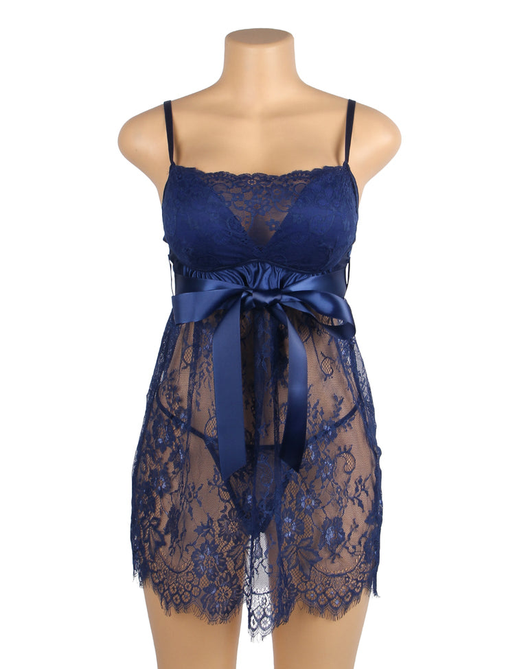 Lace Nightwear Blue Sexy Elegant Design