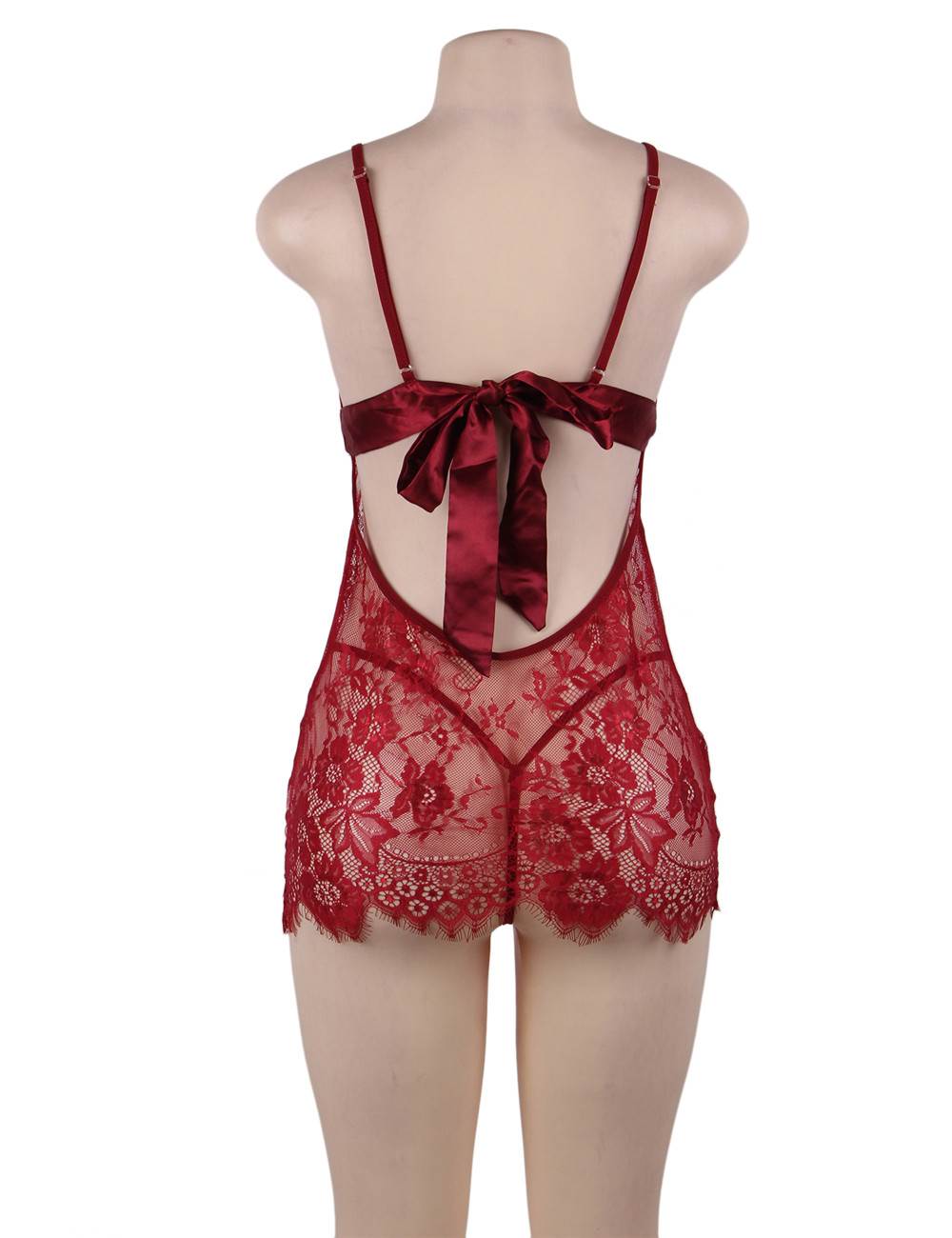 Lace Red Nightdress Sexy Floral Pattern COCO BOUDOIR