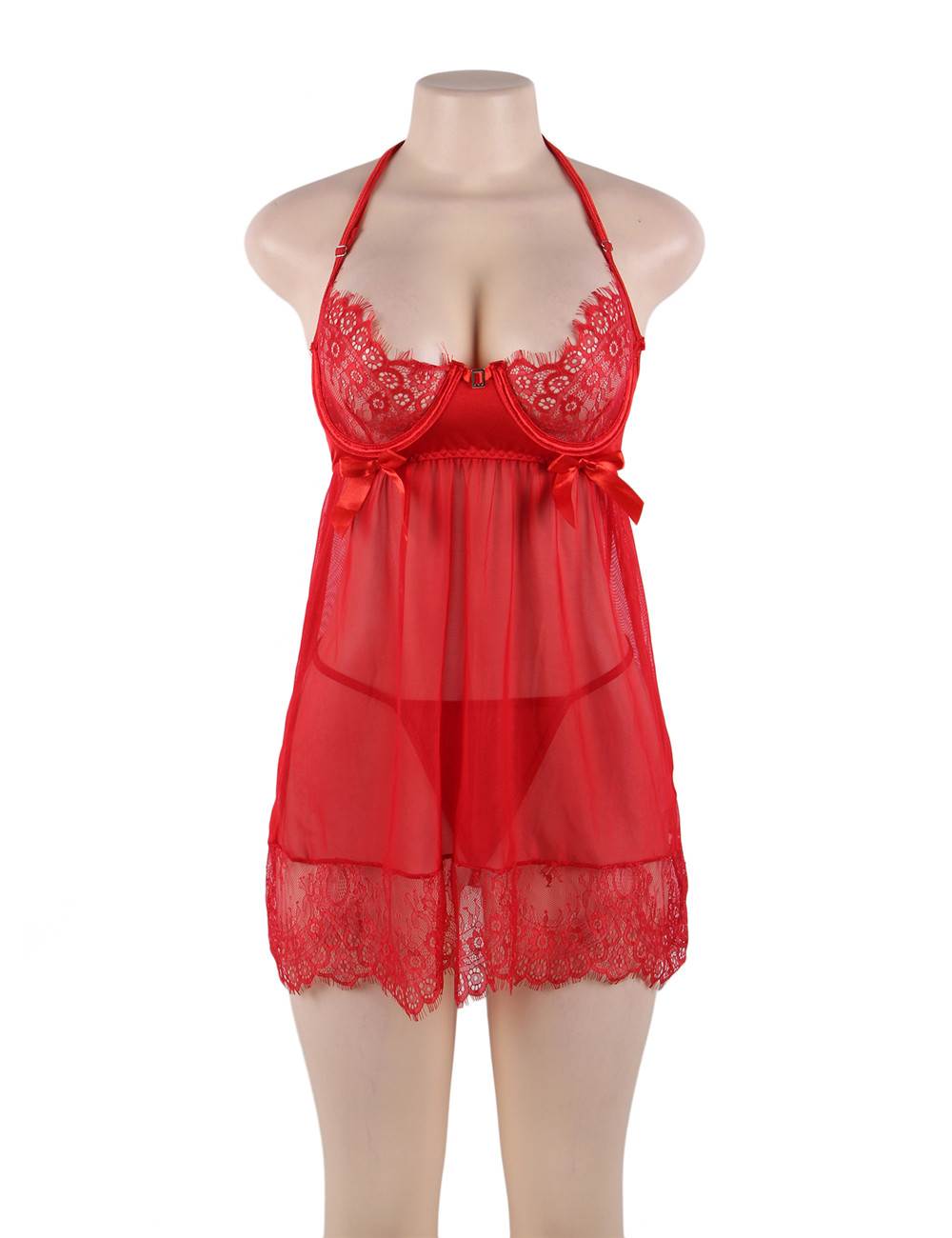 Lingerie Set Red Lace Seductive Design