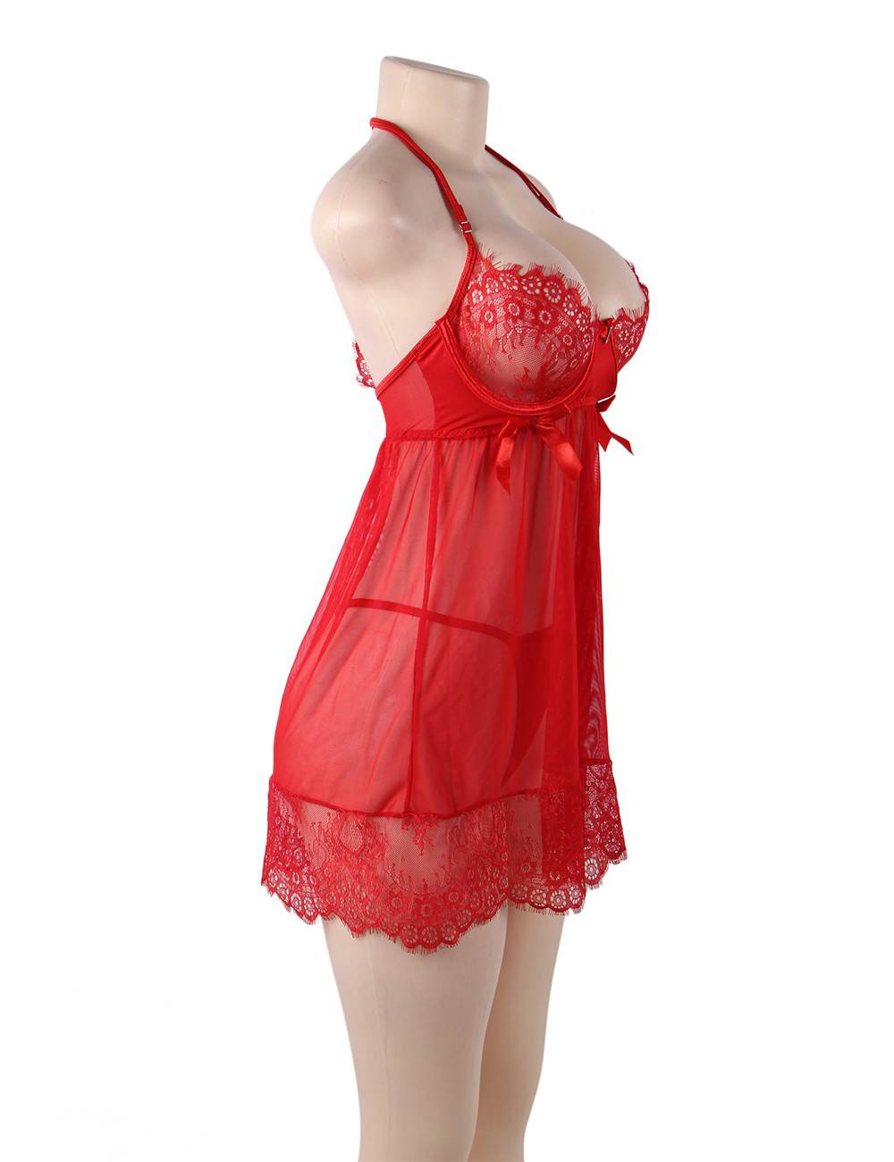 Lingerie Set Red Lace Seductive Design