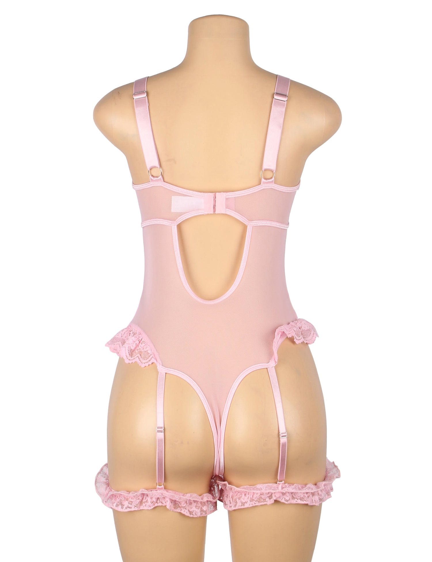 Pink Lace Lingerie Bodysuit Sexy Nightwear