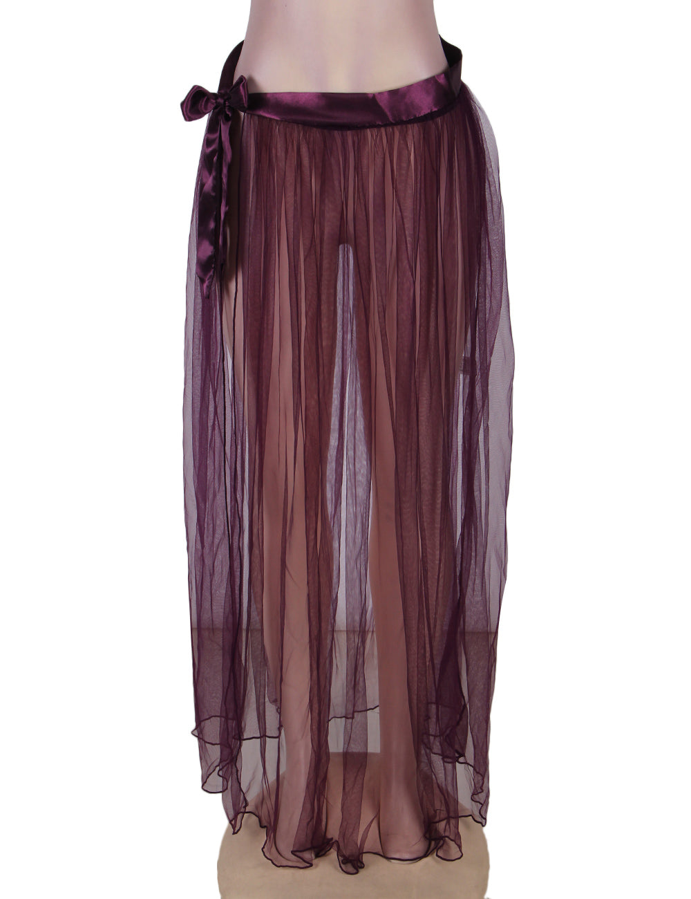 Purple Lace Skirt Elegant Transparent