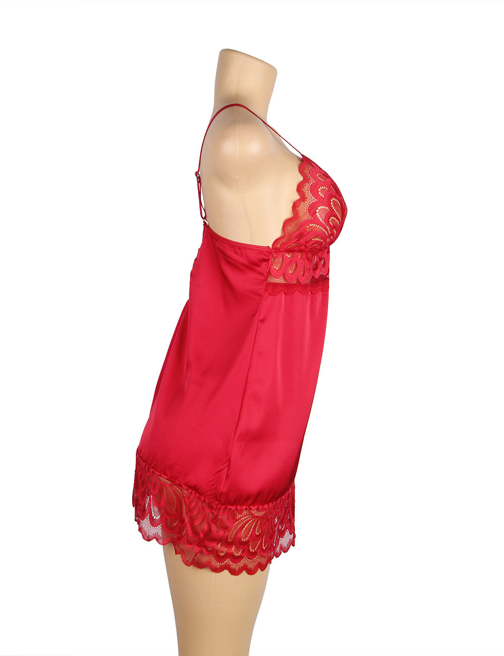 Red Babydoll Sexy Floral Lace Women's Nightdress