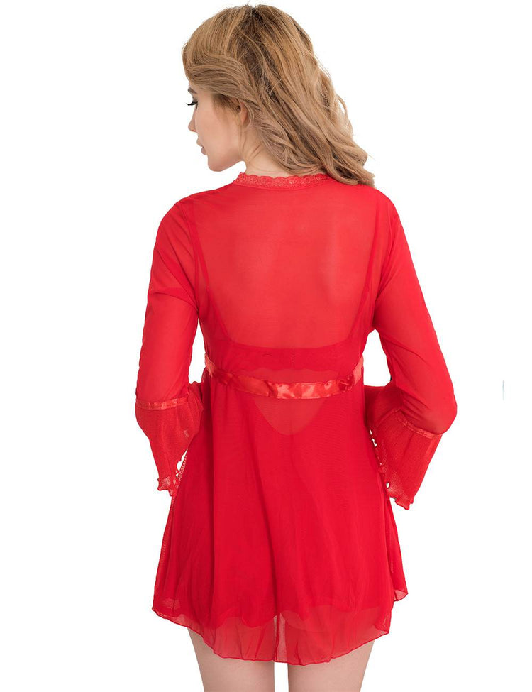 Sexy Nightwear Red Lace Romantic Design