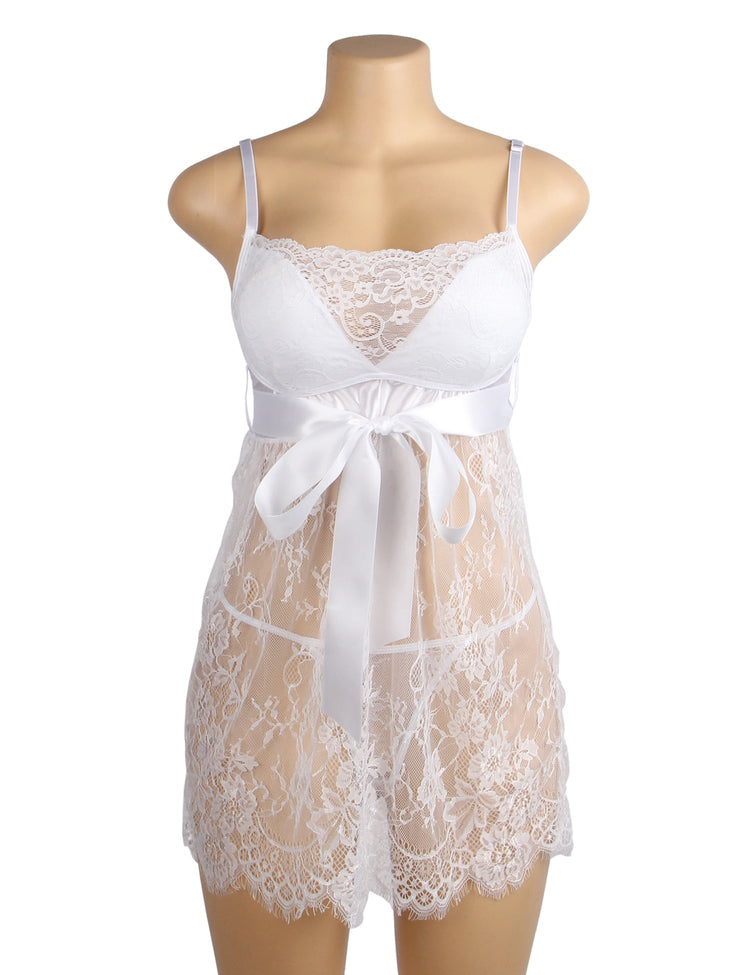 Sexy White Lace Nightdress | Women's Nightwear