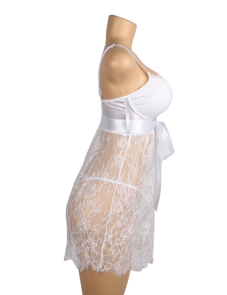 Sexy White Lace Nightdress | Women's Nightwear