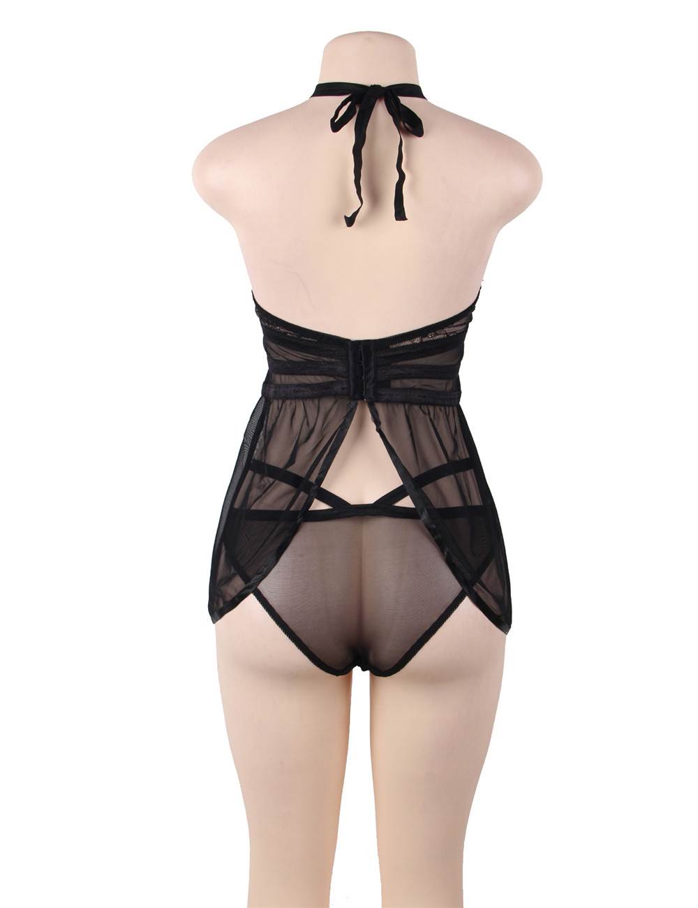 Sheer Babydoll Lingerie Black Elegant See-Through Design