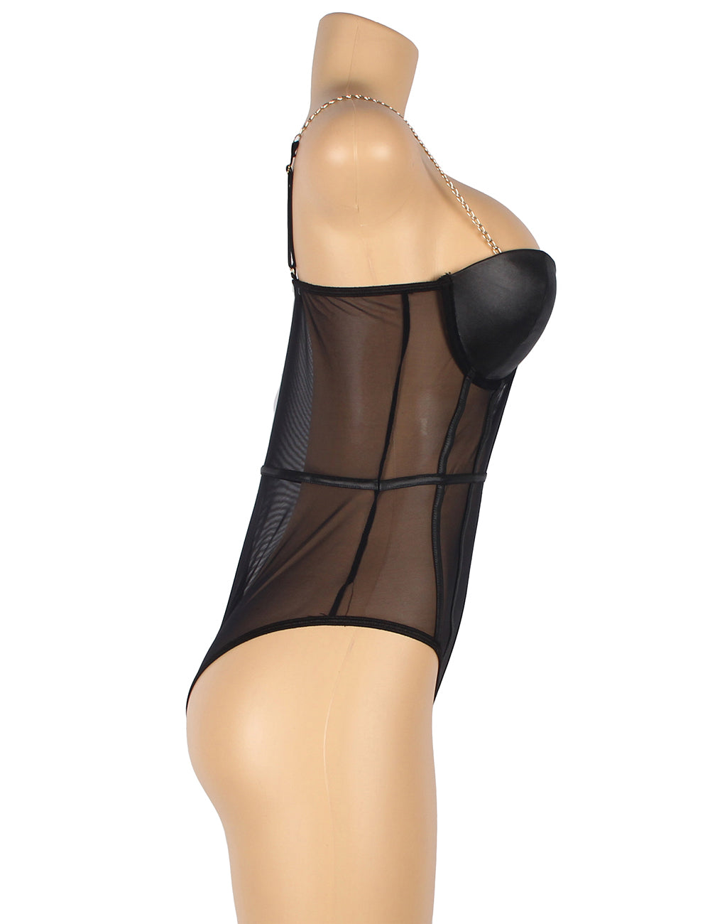 Sheer Bodysuit Black See Through Mesh Stunning Design