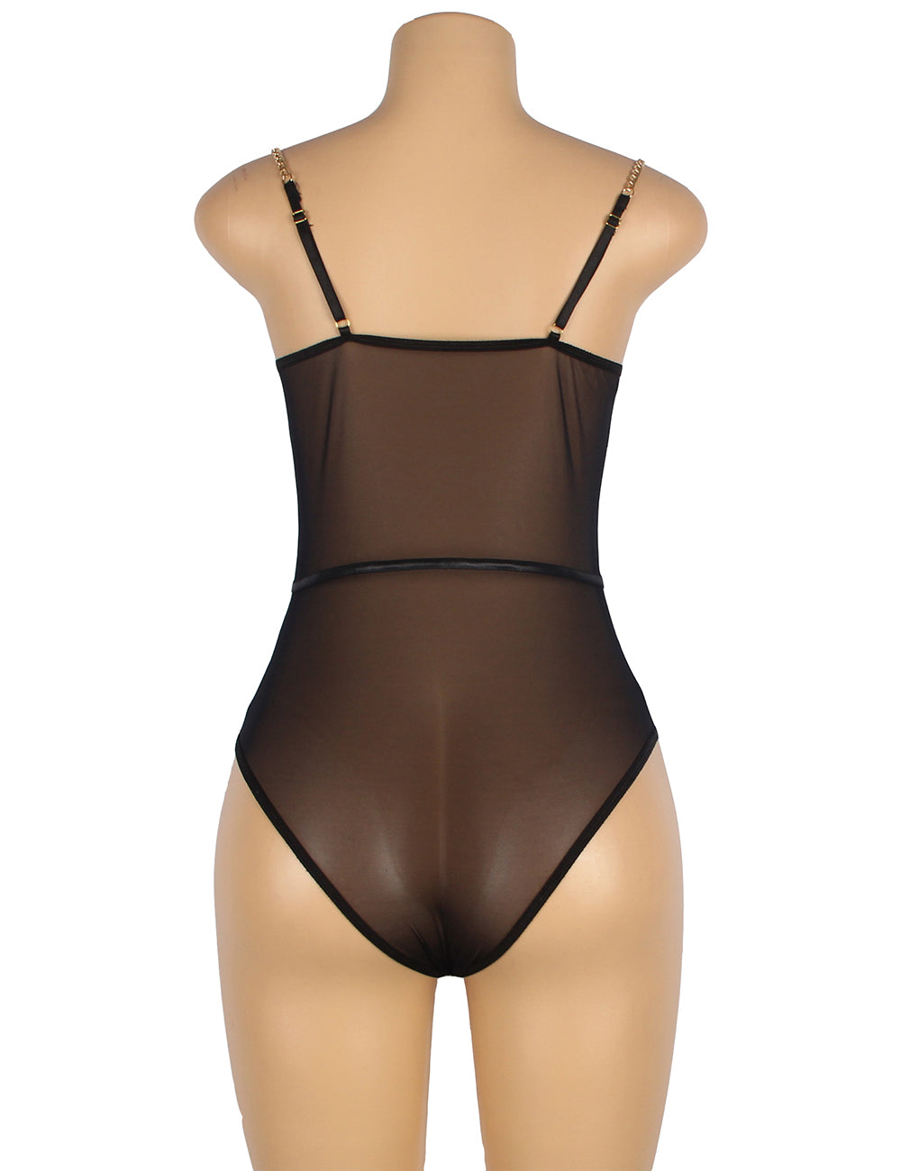 Sheer Bodysuit Black See Through Mesh Stunning Design