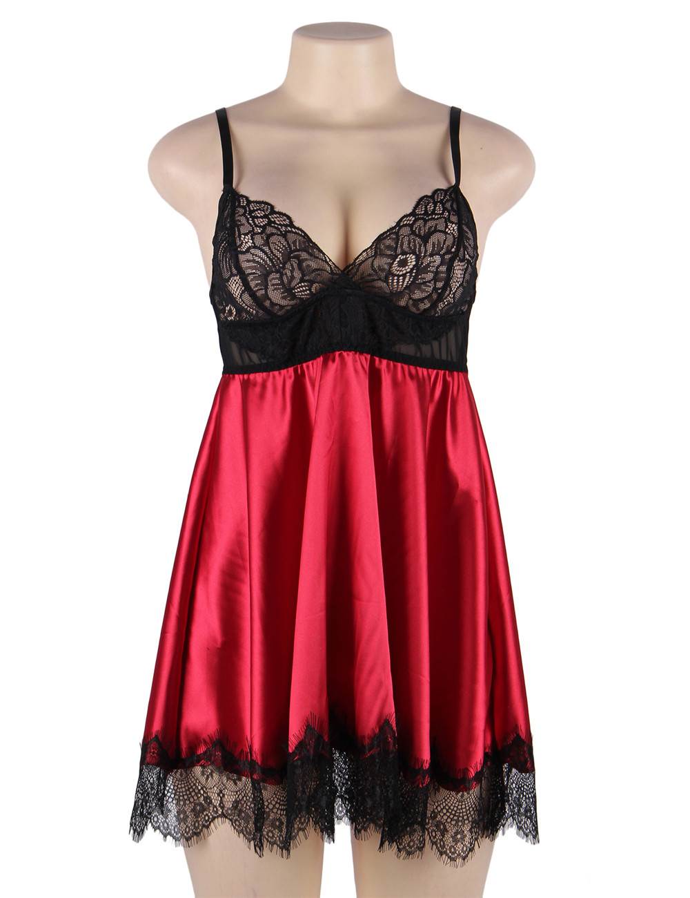 Silk Lace Camisole Red Sexy Nightwear