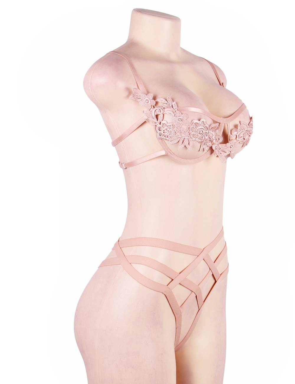 Underwire Lace Bra Nude Supportive Luxury Lingerie